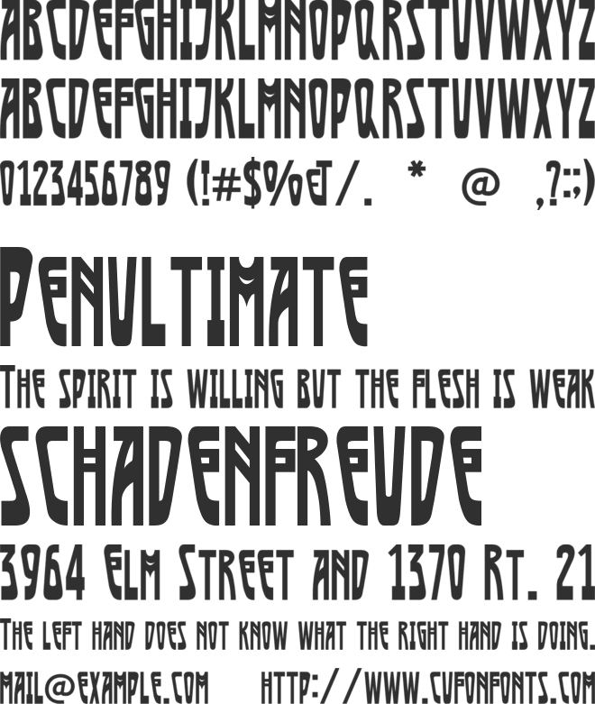 Afisha font preview