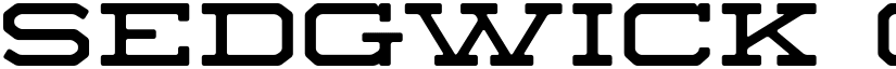 Sedgwick Co Regular font
