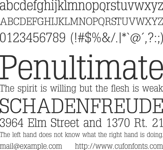TypoSlabserif- font preview
