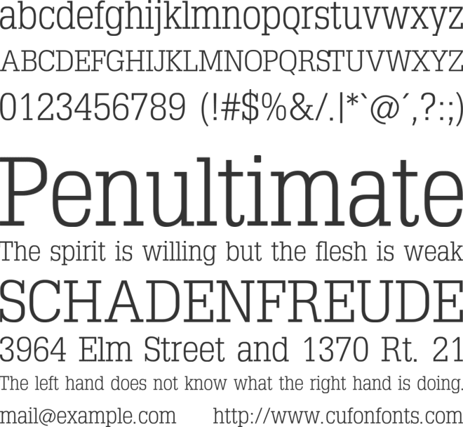 TypoSlabserif- font preview