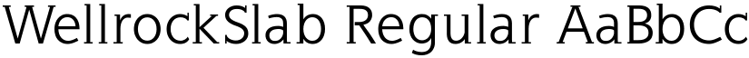 WellrockSlab Regular font