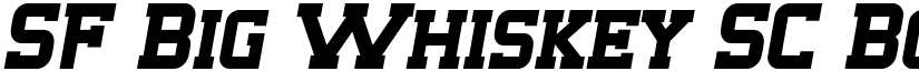 SF Big Whiskey SC Bold font