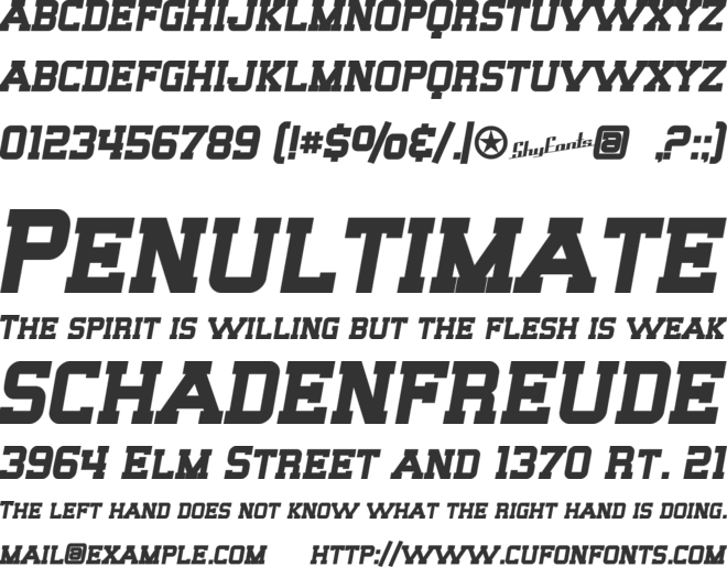 SF Big Whiskey SC font preview
