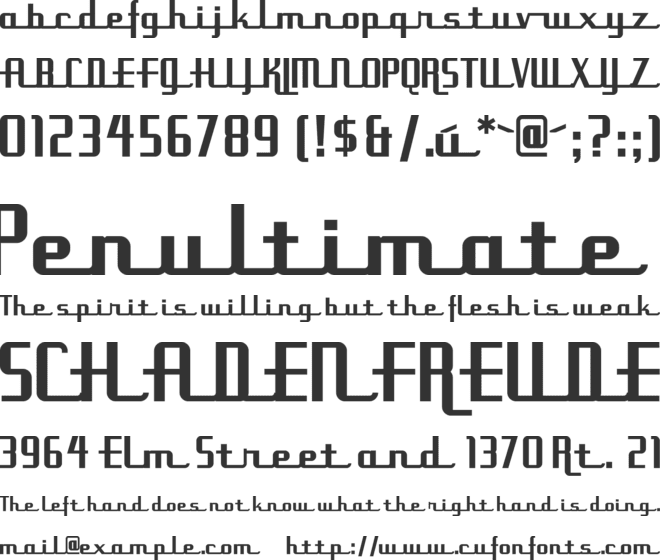 Uppen Arms NF font preview