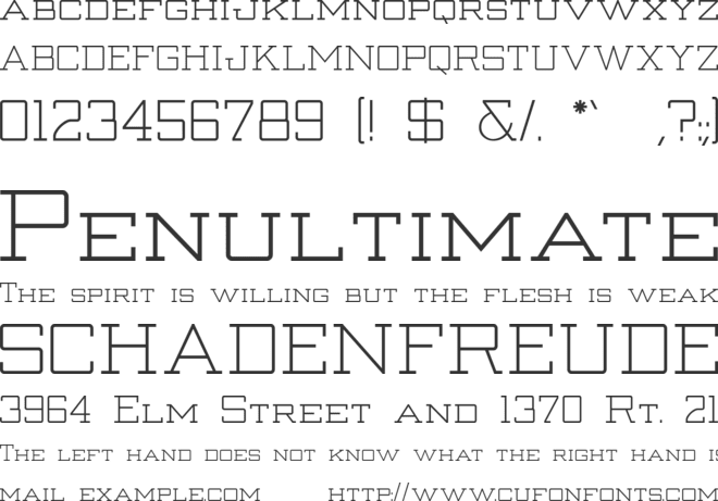 Strongman font preview