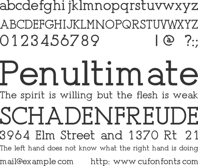Presse (Unregistered) font preview