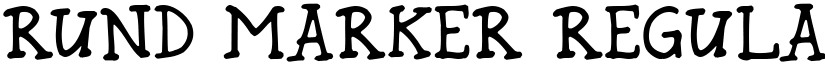 Rund Marker Regular font