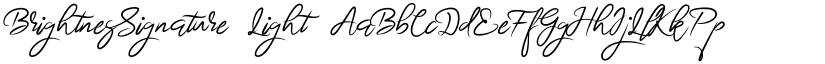 BrightnesSignature Light font
