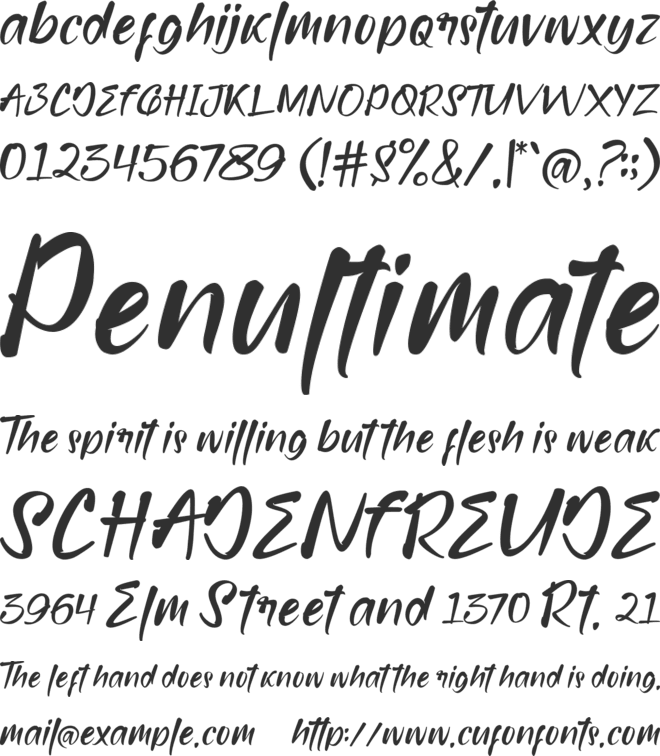 bridamount font preview
