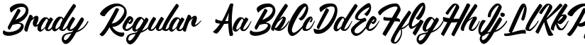 Brady Regular font