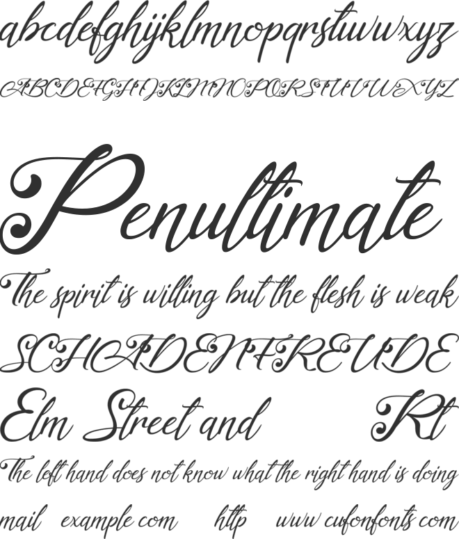 akayla Personal Use Only font preview
