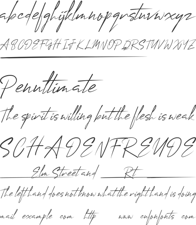 MungSignature font preview