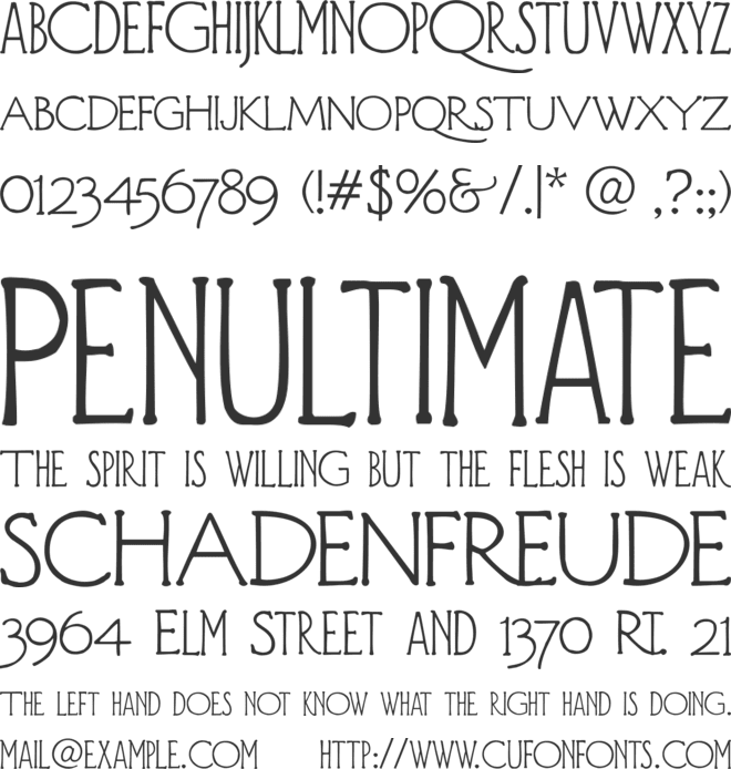 Diehl Deco font preview