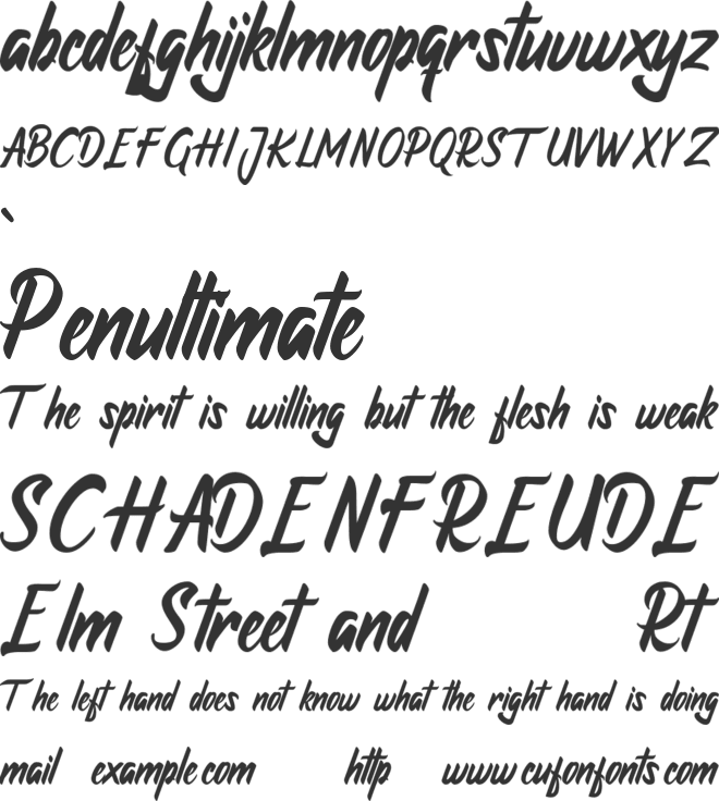 Atrusttacho font preview