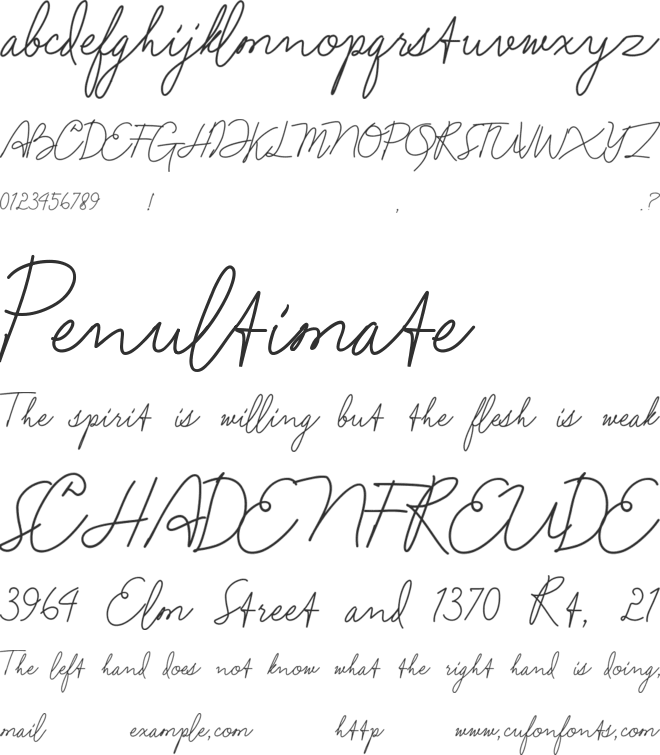 Anndanlusia font preview