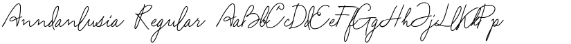 Anndanlusia Regular font