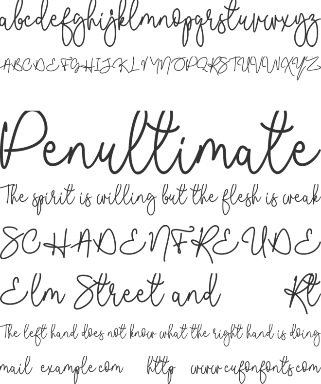 Malibbie font preview