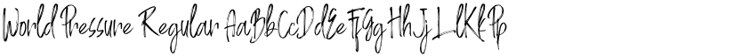 World Pressure Regular font