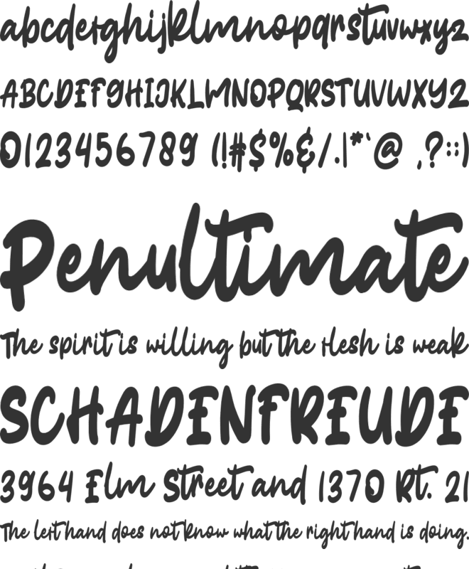 Burgundy font preview