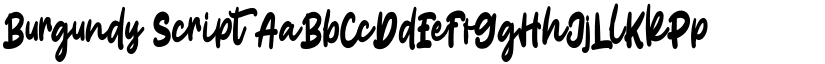 Burgundy Script font