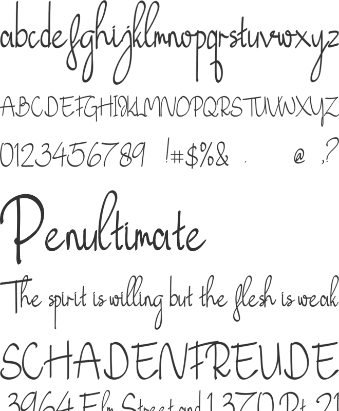 Just Blossom font preview