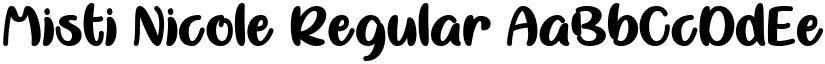 Misti Nicole Regular font