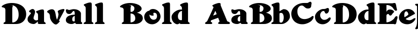 Duvall Bold font