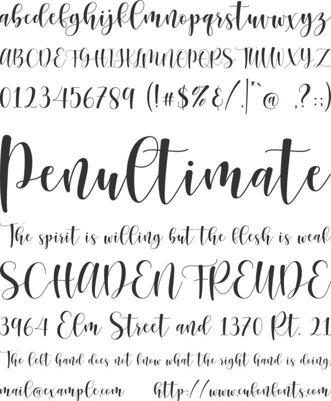 Sunberry font preview