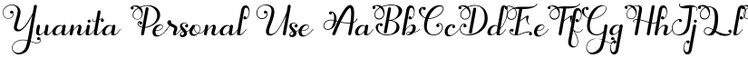 Yuanita Personal Use font