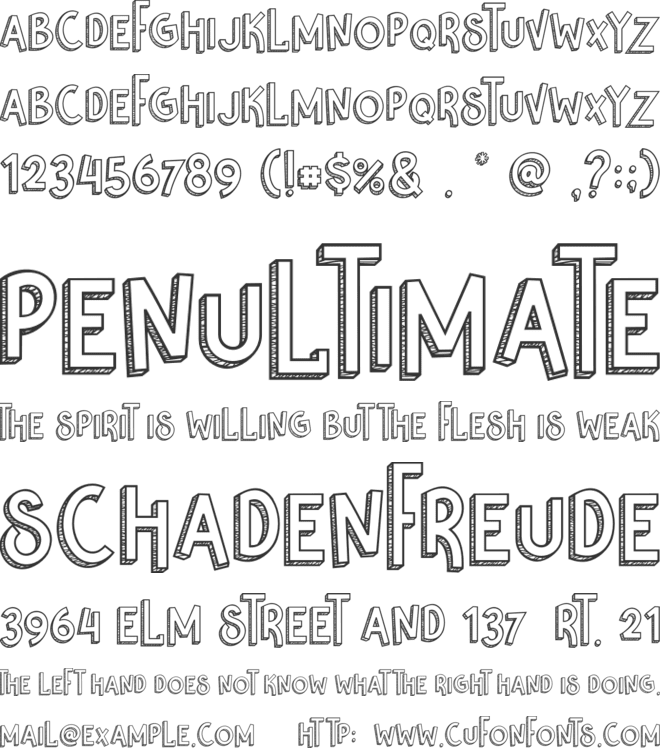 Nikolas & Pine font preview