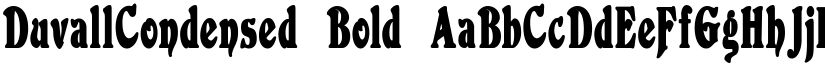 DuvallCondensed Bold font