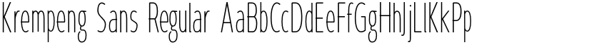 Krempeng Sans Regular font