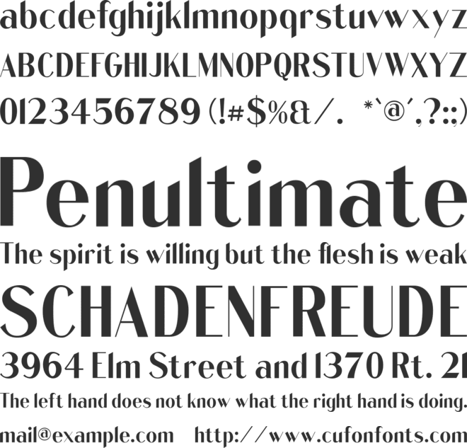 Quentell CF font preview