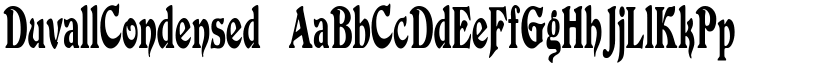 DuvallCondensed font