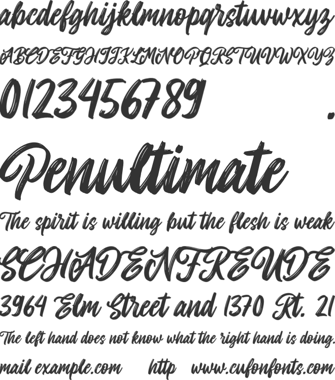 Allitha font preview