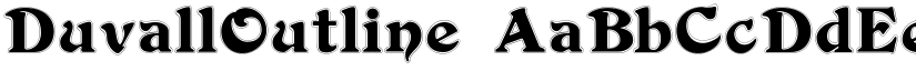 DuvallOutline font