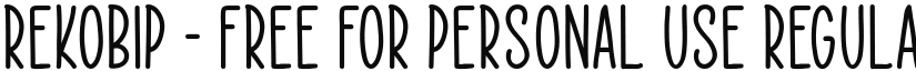 Rekobip - Free For Personal Use font download