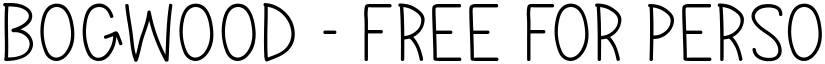 Bogwood - Free For Personal Use Regular font