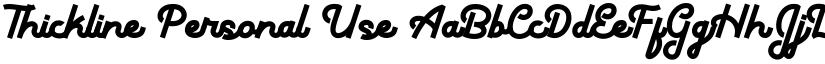 Thickline Personal Use font