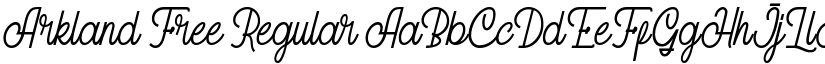 Arkland Free Regular font