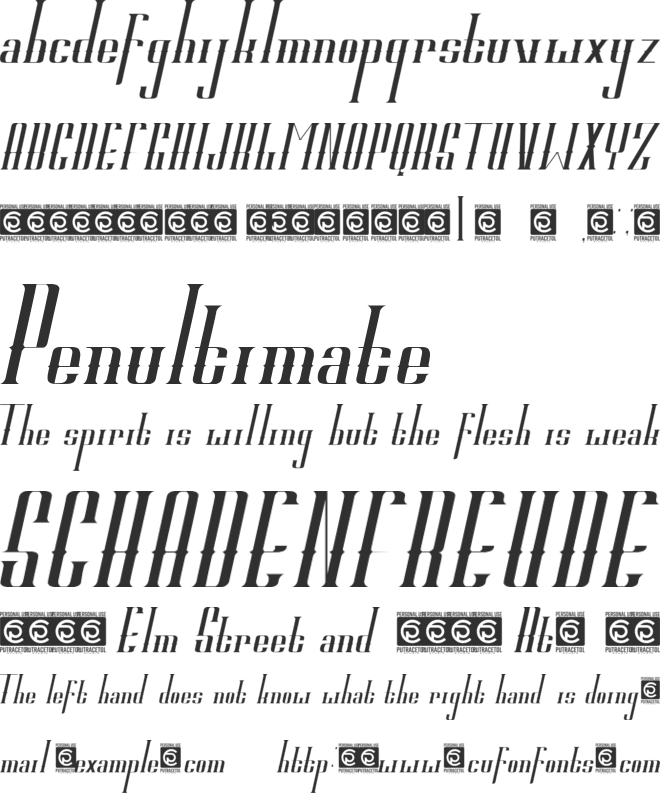 ELVINO font preview