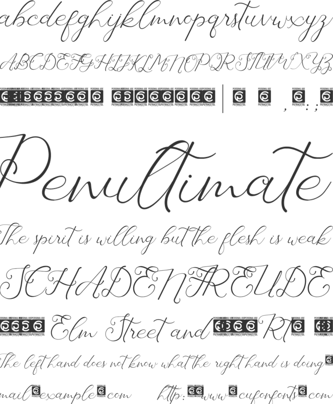 Laureta font preview