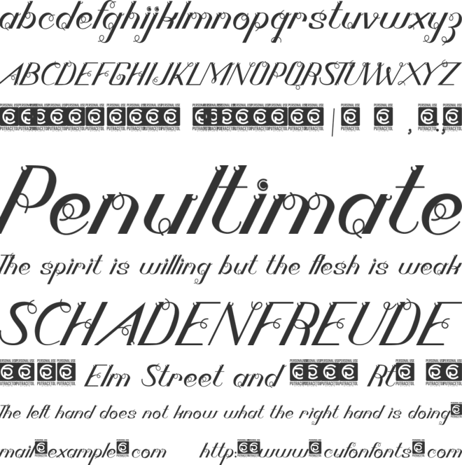 Bornena font preview