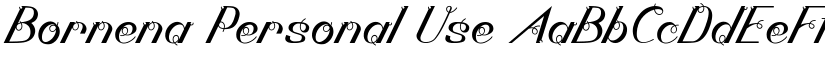 Bornena Personal Use font