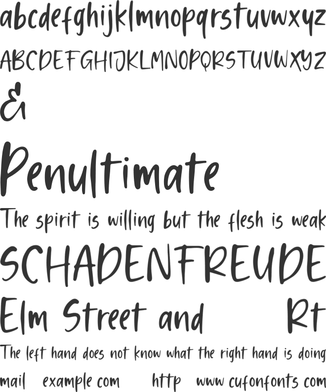 Shelma & Hugie Sans font preview