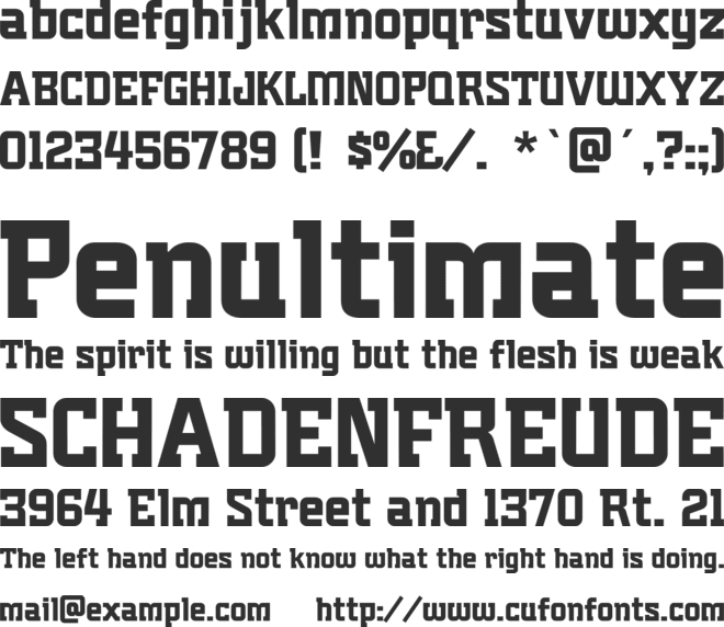 Plumber's Gothic font preview