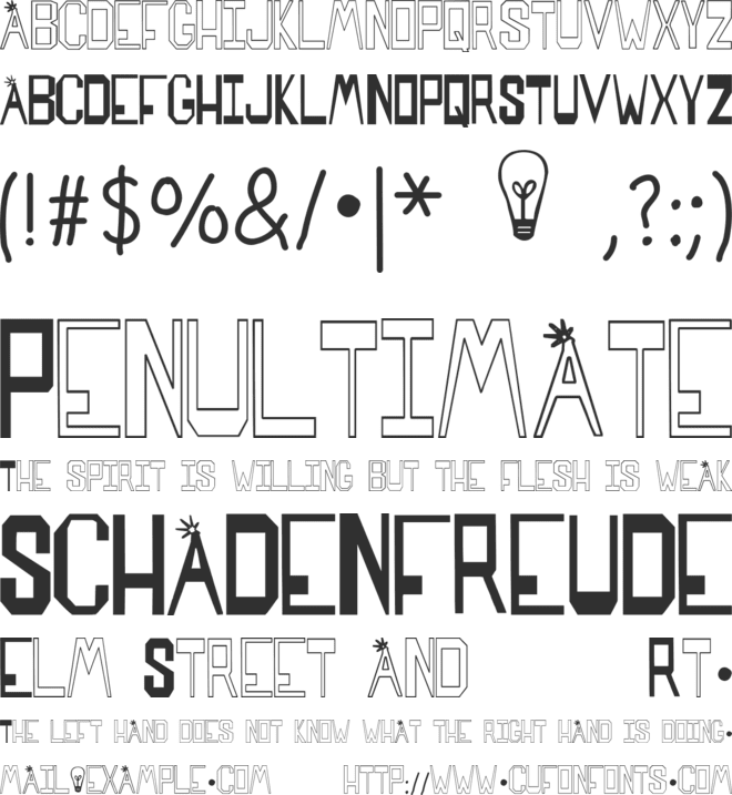 SPARKS MADE US font preview