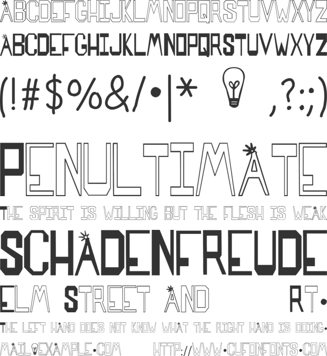 SPARKS MADE US font preview