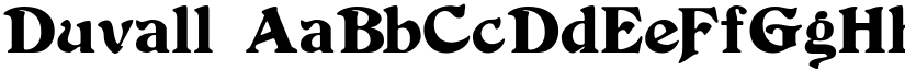Duvall font