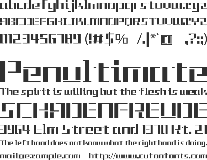 Tetris font preview
